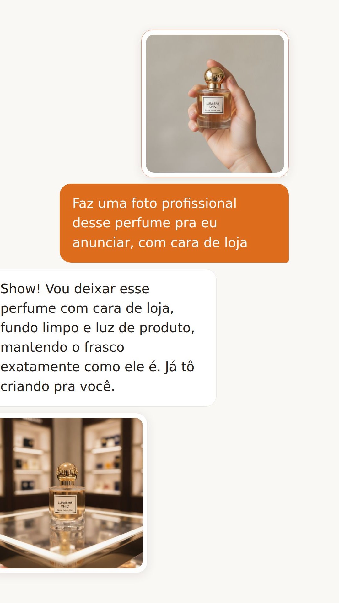 Exemplo Produtos gerado pela Imagiza